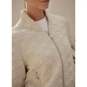 Mint Velvet Cream Star Quilted Bomber Jacket